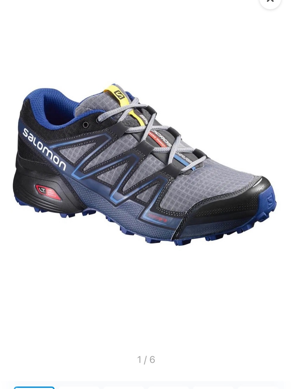 Salomon Grey, Blue and Black Trail Running Shoe